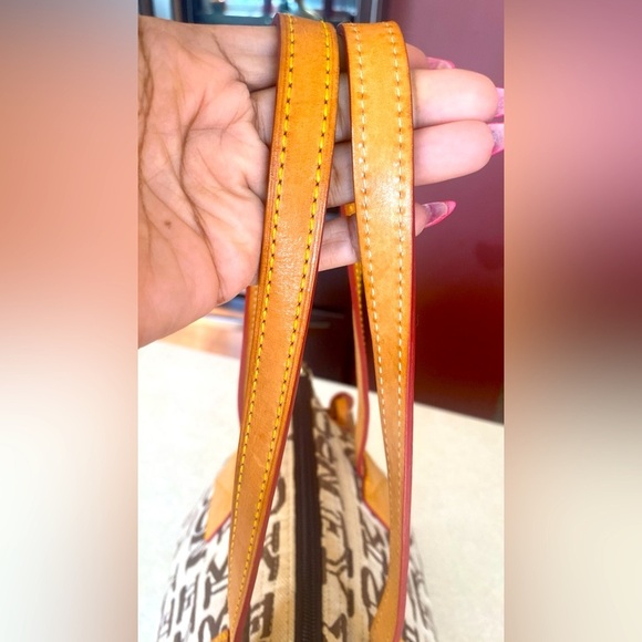 DOONEY & BOURKE Canvas and Leather Graffiti Purse, Authentic, Rare. EUC - Picture 8 of 11